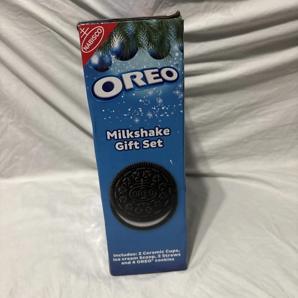 Oreo Cookie Milkshake set two ceramic glasses Christmas/birthday Gift Present‎